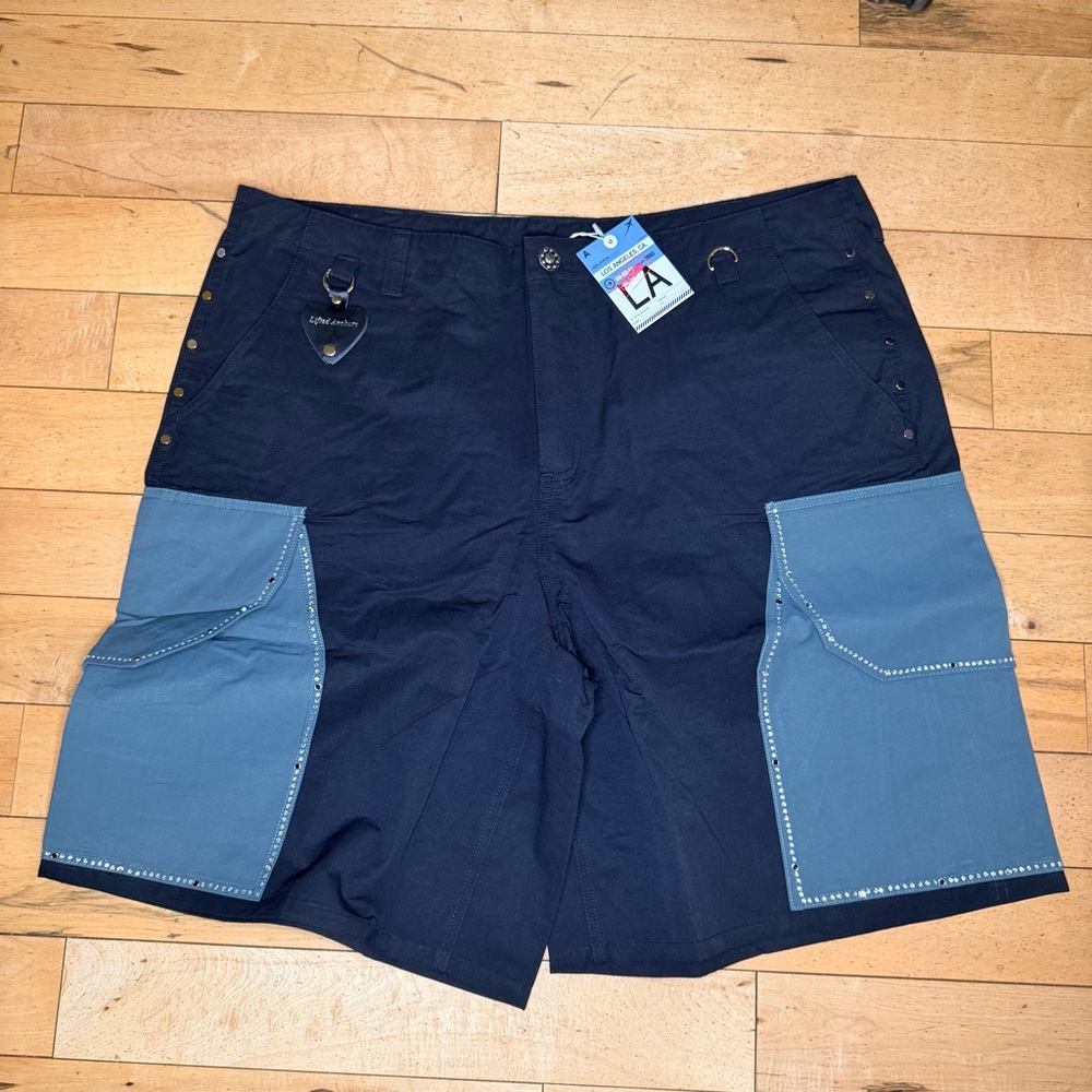 Lifted Anchors Bella jeweled cargo shorts Black Size 38 MSRP $98